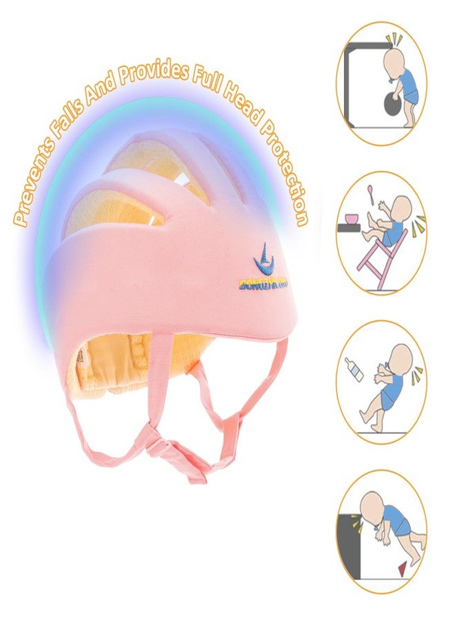 IULONEE Baby Head Protector Baby Protection Helmets Infant Walking Protective Cap Adjustable Baby Crawling Helmet Baby Safety Helmet Protective Baby Helmet for Kid Learning to Walk (Pink) - Image 5